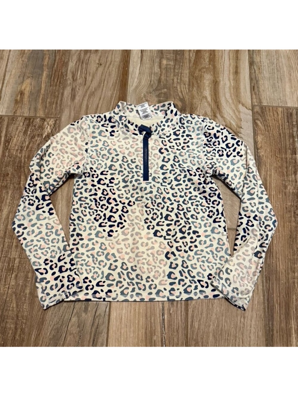 Ruffle Butts Leopard Long Sleeve Swim Wear